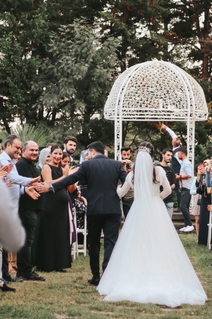 wedding celebration in a garden